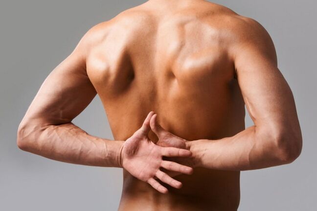 bolesť chrbta s lumbálnou osteochondrózou foto 1